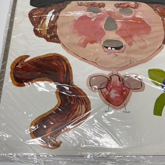 Vintage New Clown Cardboard Mask Kit Halloween 1979 Current Die Cut Old Stock - Picture 2 of 6